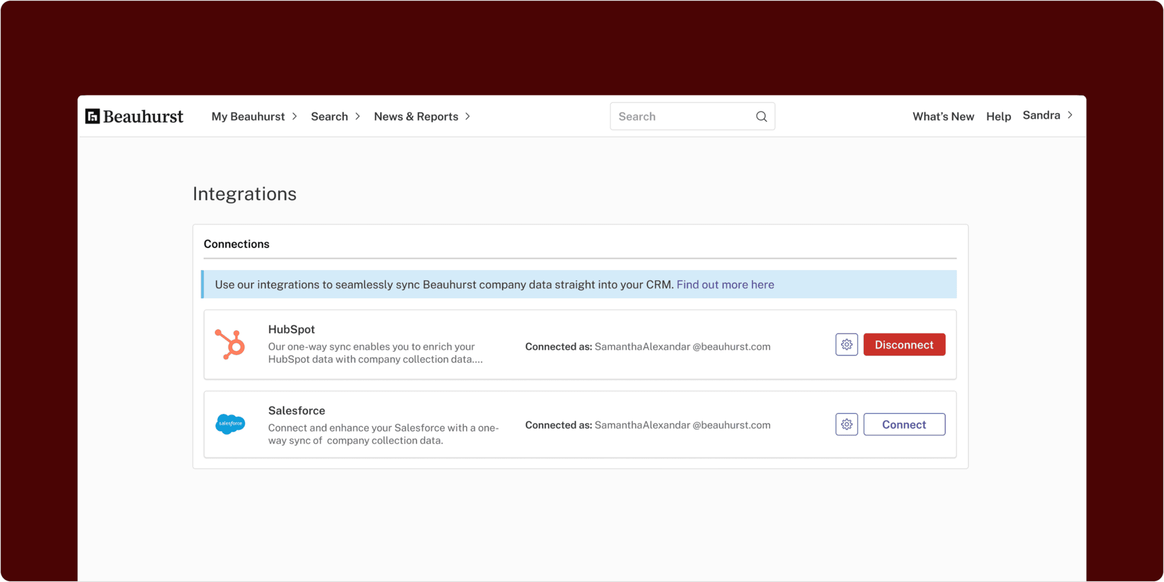 Beauhurst Integrations