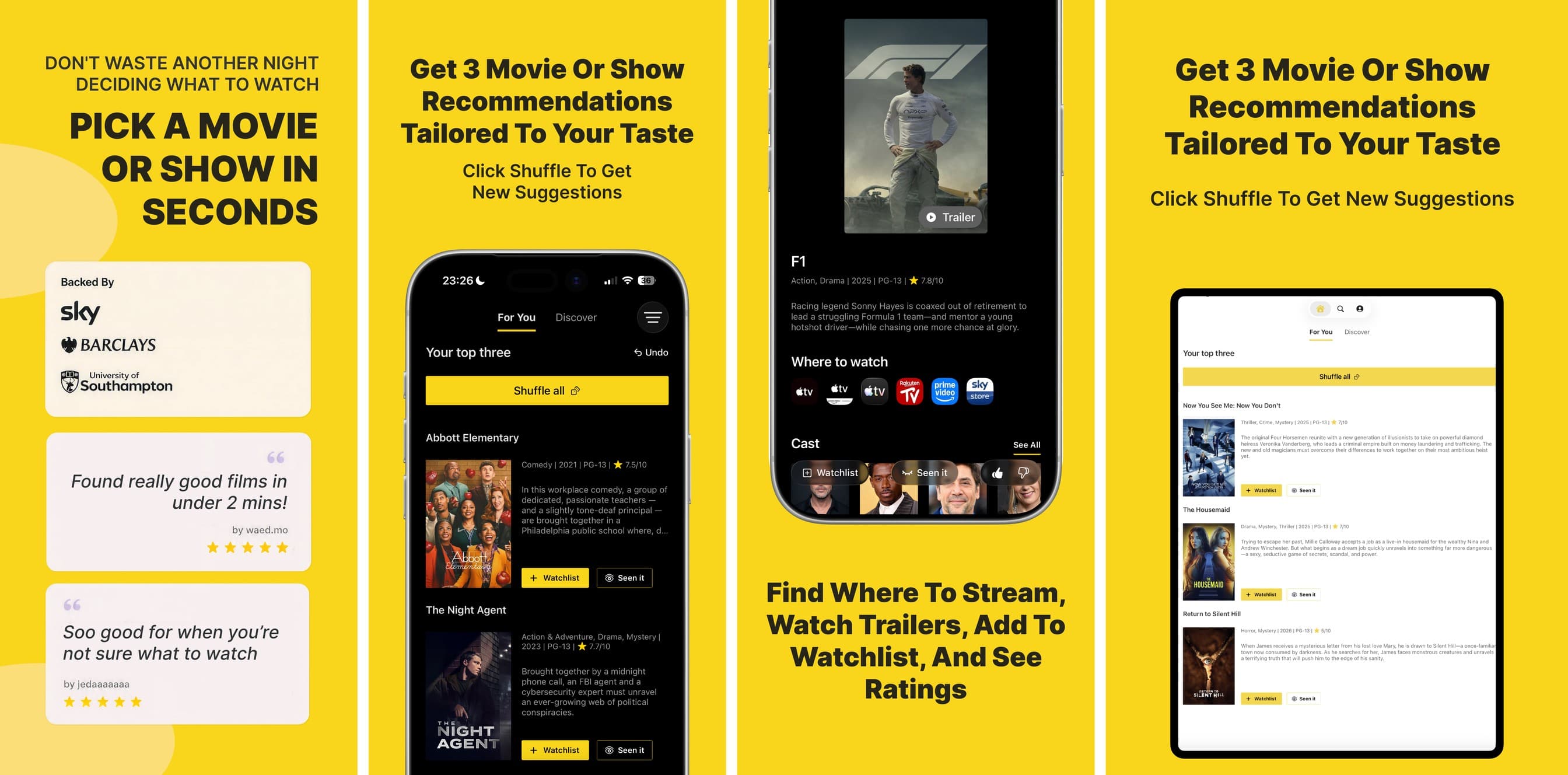App Store assets on brand yellow.