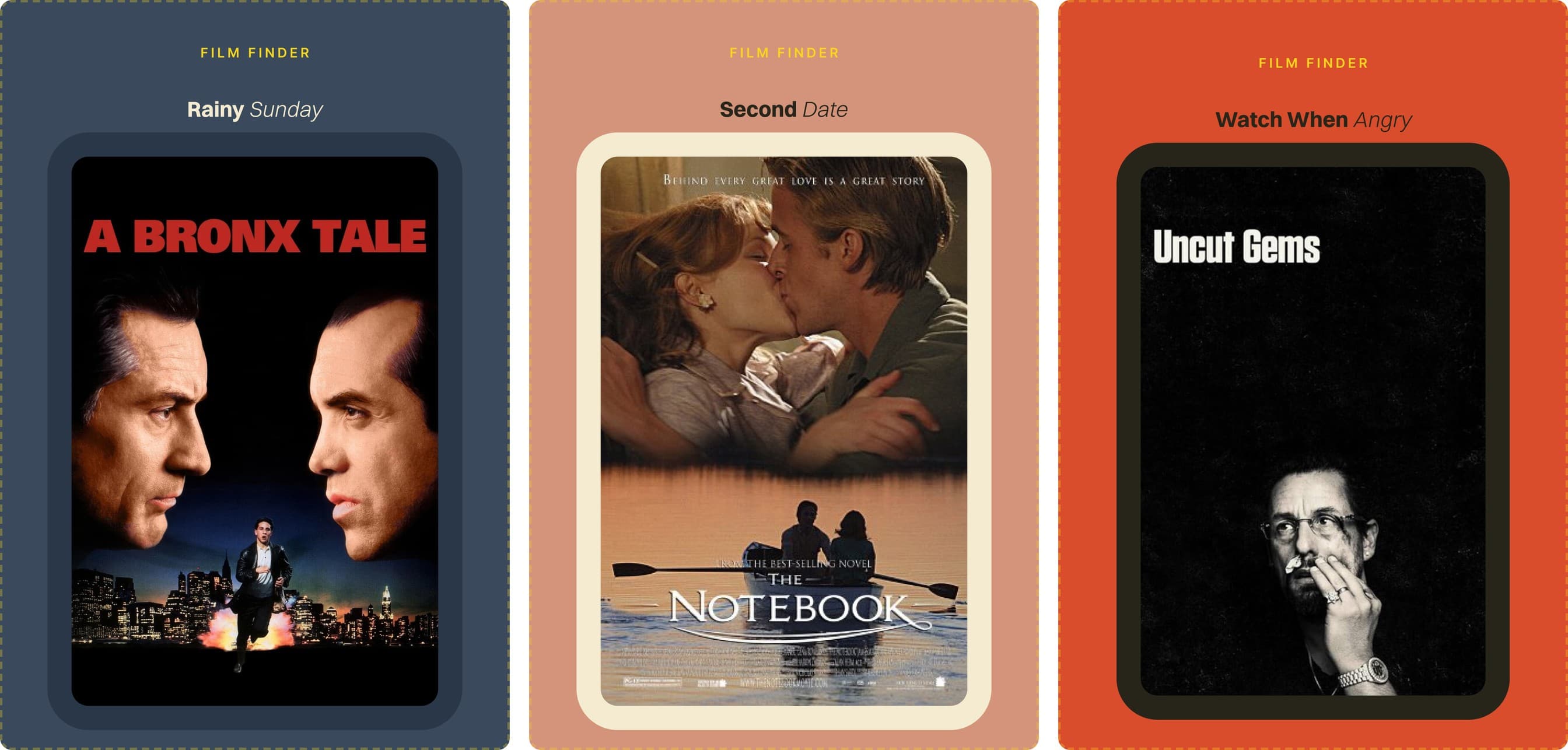 Proposed campaign system: three films, one mood, a fresh accent each month.
