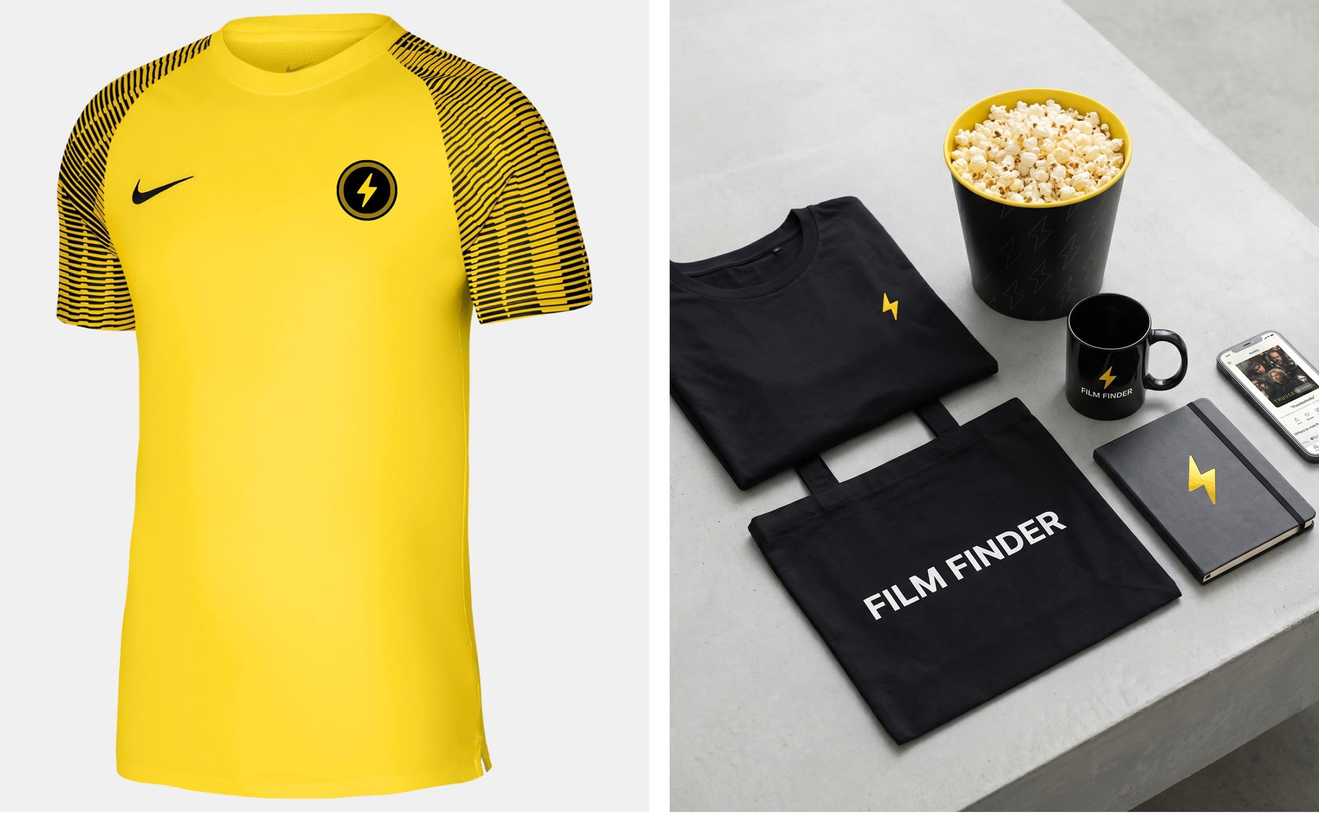 Merch: the bolt printed on real things.