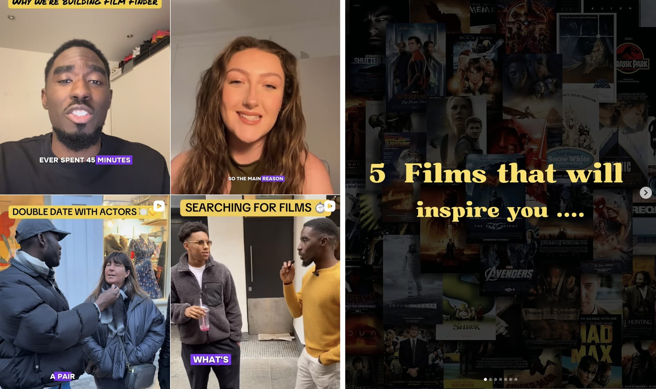 Our social presence: the brand and voice across TikTok and Instagram.